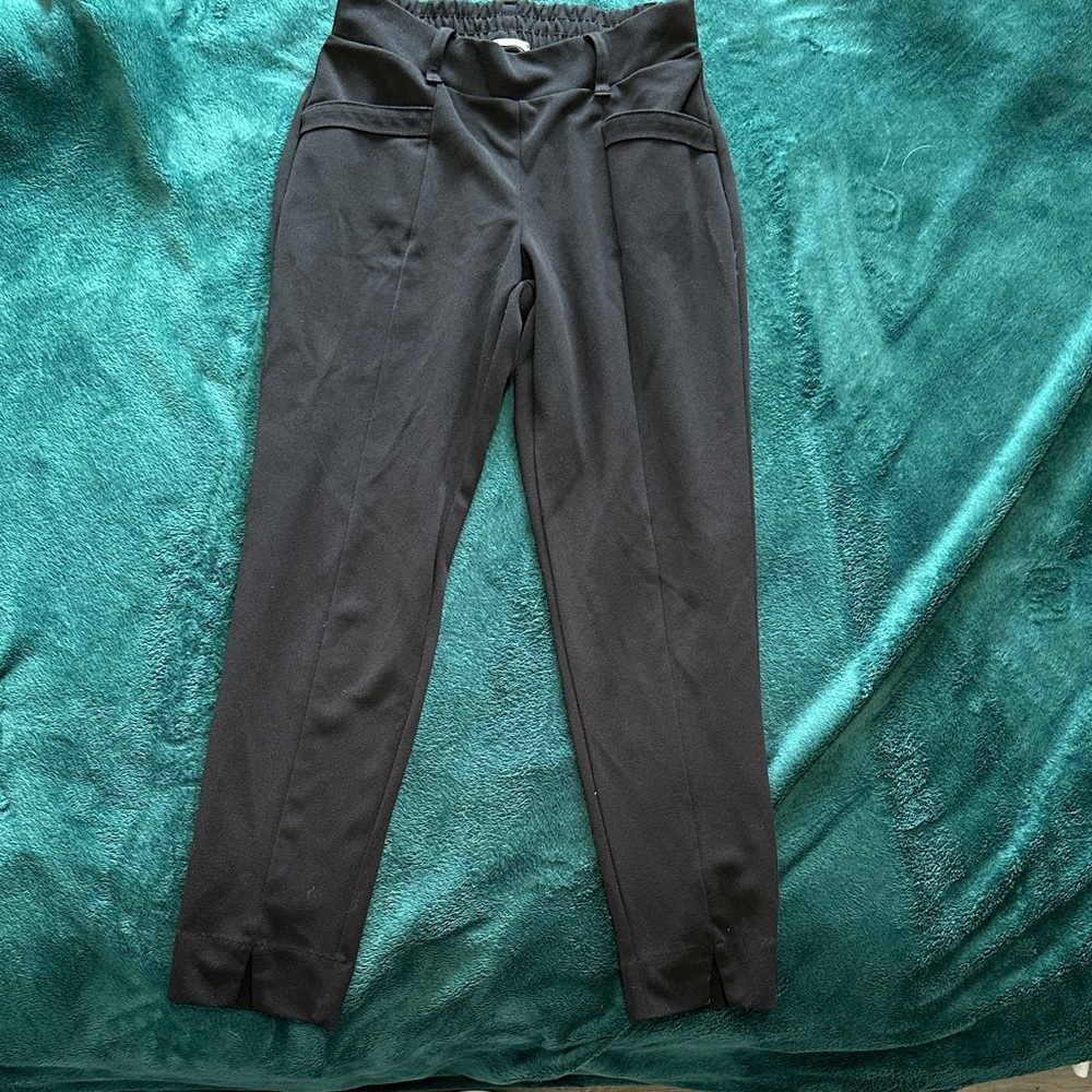Maurices Black High-Waist Tapered Dress Pants X-Small